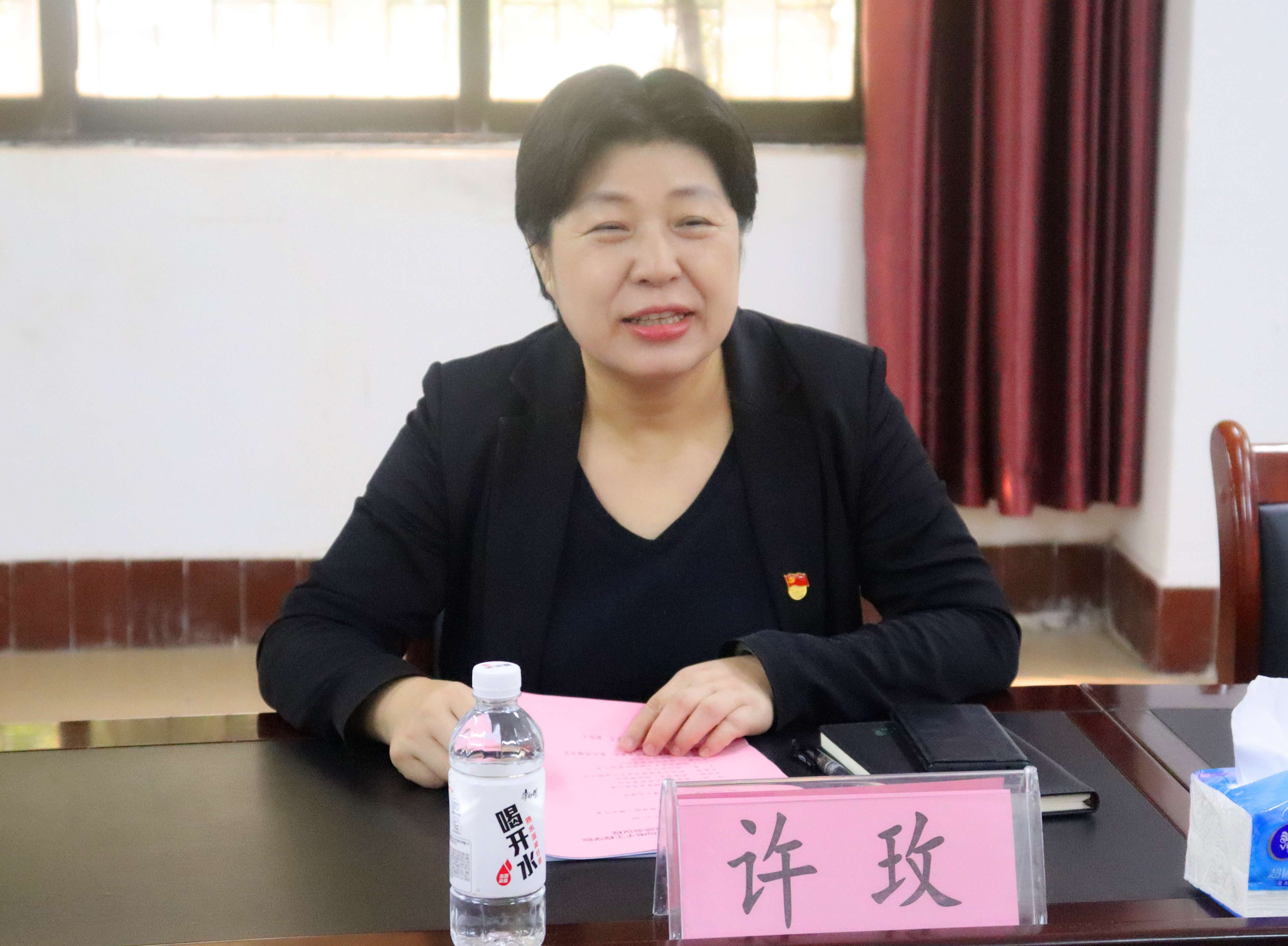 许玫出席物理与电子工程学院党建工作座谈会